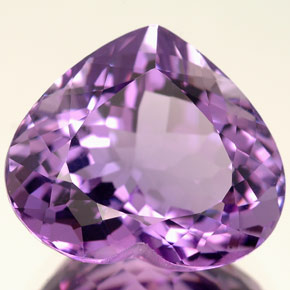 Ametista naturale viola da 12,13 ct, a forma di cuore, VVS