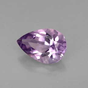 Ametista naturale viola da 1,24 ct, taglio a pera, VS