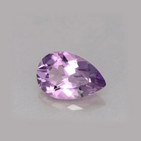 Ametista naturale viola da 1,13 ct, taglio a pera, VS
