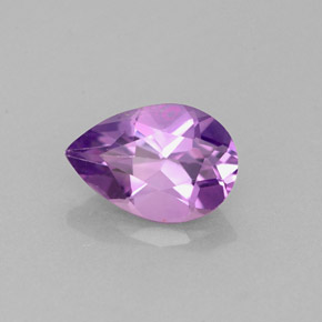 Ametista naturale viola da 1,14 ct, taglio a pera, VS