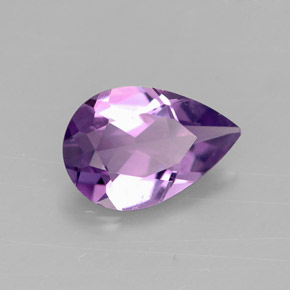 Ametista naturale viola da 1,05 ct, taglio a pera, VVS-VS