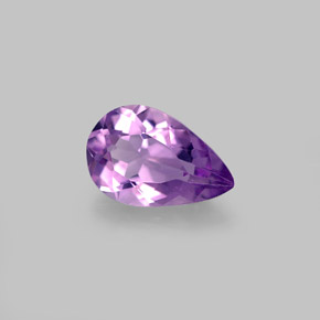 Ametista naturale viola da 1,17 ct, taglio a pera, VVS-VS