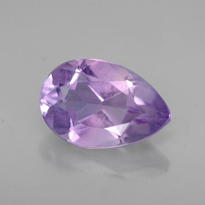 Ametista naturale viola da 1,19 ct, taglio a pera, VS