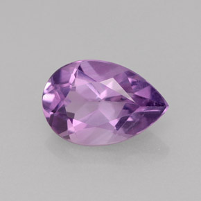 Ametista naturale viola da 1,18 ct, taglio a pera, VS
