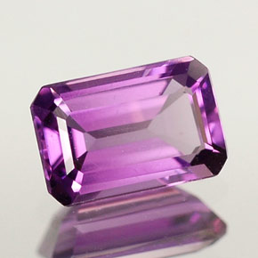 Ametista naturale viola da 0,50 ct, taglio smeraldo, VVS-VS