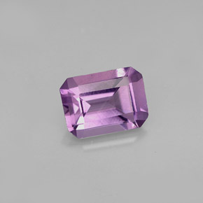 Ametista naturale viola da 1,27 ct, taglio smeraldo, VVS-VS