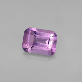Ametista naturale viola da 1,27 ct, taglio smeraldo, VVS-VS