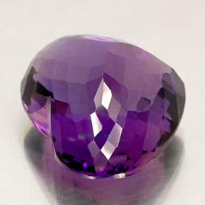 Ametista naturale viola da 42,81 ct, a forma di cuore, IF