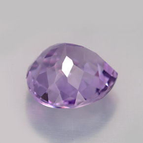 Ametista naturale viola da 8,58 ct, taglio a pera, VVS