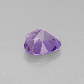 Ametista naturale viola da 0,72 ct, a forma di cuore, VS