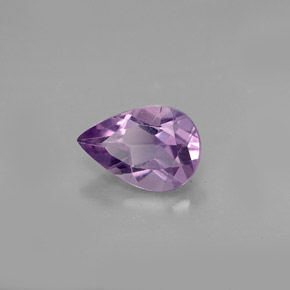 Ametista naturale viola da 1,18 ct, taglio a pera, VS