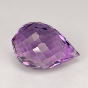 Ametista naturale viola da 5,25 ct, briolette, VVS