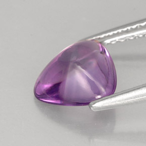 Ametista naturale viola da 1,27 ct, trillion, trasparente