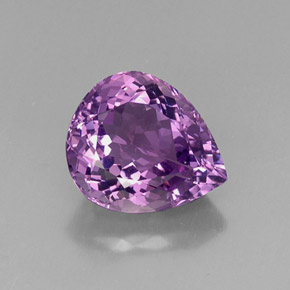 Ametista Viola naturale da 6.87 ct, Forma a pera, VVS
