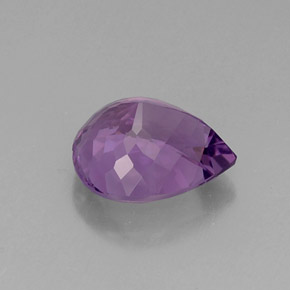 Ametista Viola naturale da 6.87 ct, Forma a pera, VVS
