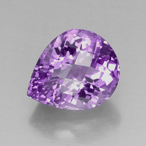 Ametista naturale viola da 8,26 ct, taglio a pera, VVS