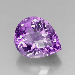 Ametista naturale viola da 8,26 ct, taglio a pera, VVS