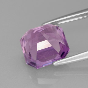 Ametista viola naturale da 2,69 ct, taglio smeraldo, VVS-VS