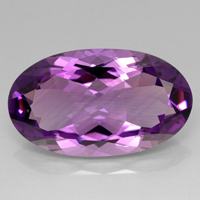 Ametista naturale viola da 33,67 ct, taglio ovale, VVS