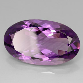 Ametista naturale viola da 33,67 ct, taglio ovale, VVS