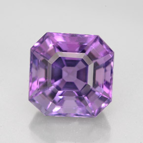 Ametista naturale viola da 5,77 ct, taglio smeraldo, VVS