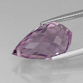 Ametista naturale viola da 11,27 ct, briolette, VVS