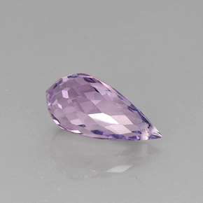 Ametista naturale viola da 6,14 ct, briolette, VVS