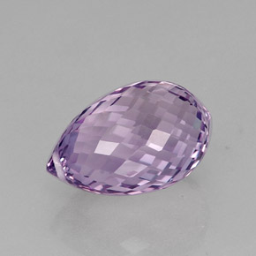 Ametista naturale viola da 15,48 ct, briolette, VVS