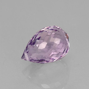 Ametista naturale viola da 6,16 ct, briolette, VVS