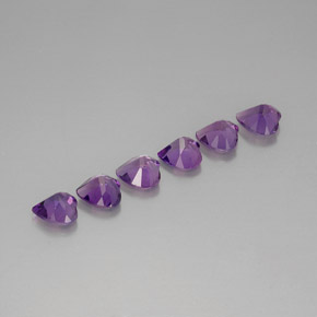 Ametista naturale viola da  ct, a forma di cuore, VVS-VS