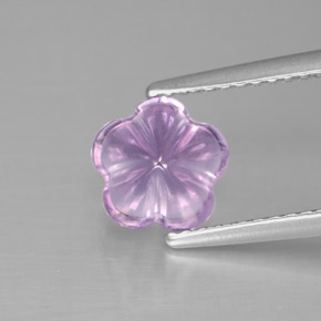 Ametista Viola naturale da 1,57 ct, Taglio a fiore, Trasparente