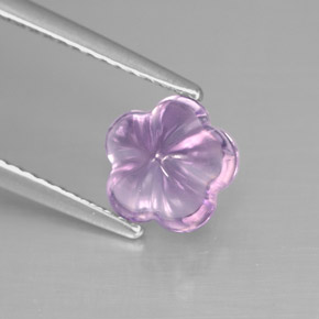 Ametista Viola naturale da 1,57 ct, Taglio a fiore, Trasparente