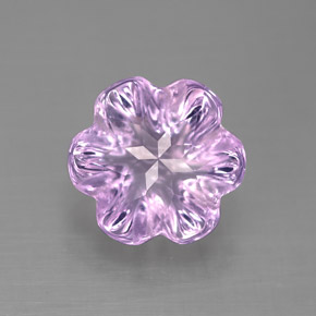 Ametista naturale viola da 3,04 ct, taglio fiore, trasparente