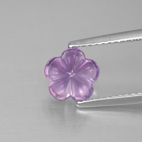 Ametista naturale viola da 1,54 ct, taglio fiore, trasparente
