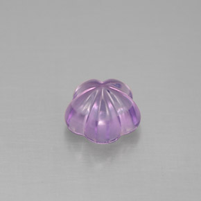 Ametista naturale viola da 1,54 ct, taglio fiore, trasparente
