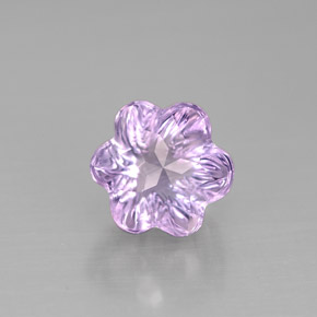 Ametista naturale viola da 1,63 ct, taglio fiore, trasparente