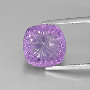 Ametista naturale viola da 4,20 ct, taglio fiore, trasparente