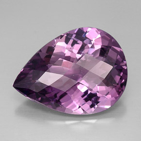 Ametista naturale viola da 19,04 ct, taglio a pera, VVS