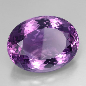 Ametista naturale viola da 43,53 ct, taglio ovale, VVS