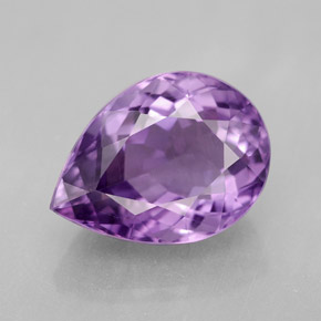 Ametista naturale viola da 6,59 ct, taglio a pera, VVS