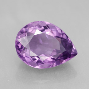 Ametista naturale viola da 6,59 ct, taglio a pera, VVS