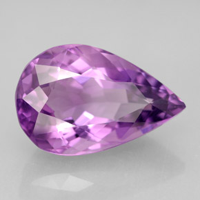 Ametista naturale viola da 6,44 ct, taglio a pera, VVS
