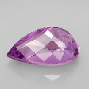 Ametista naturale viola da 6,44 ct, taglio a pera, VVS