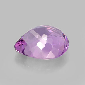Ametista naturale viola da 6,96 ct, taglio a pera, VVS