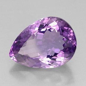 Ametista naturale viola da 14,77 ct, taglio a pera, IF