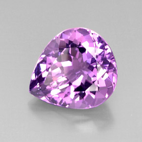 Ametista naturale viola da 7,03 ct, taglio a pera, VVS