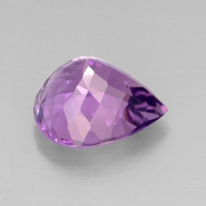 Ametista naturale viola da 7,03 ct, taglio a pera, VVS