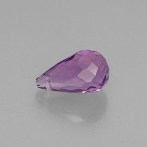 Ametista Viola naturale da 1.43 ct, Taglio briolette, VVS-VS