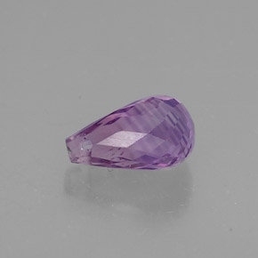 Ametista naturale viola da 1,38 ct, briolette, VVS-VS
