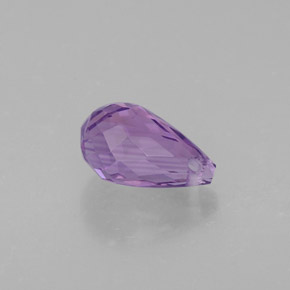 Ametista naturale viola da 1,26 ct, briolette, VVS-VS